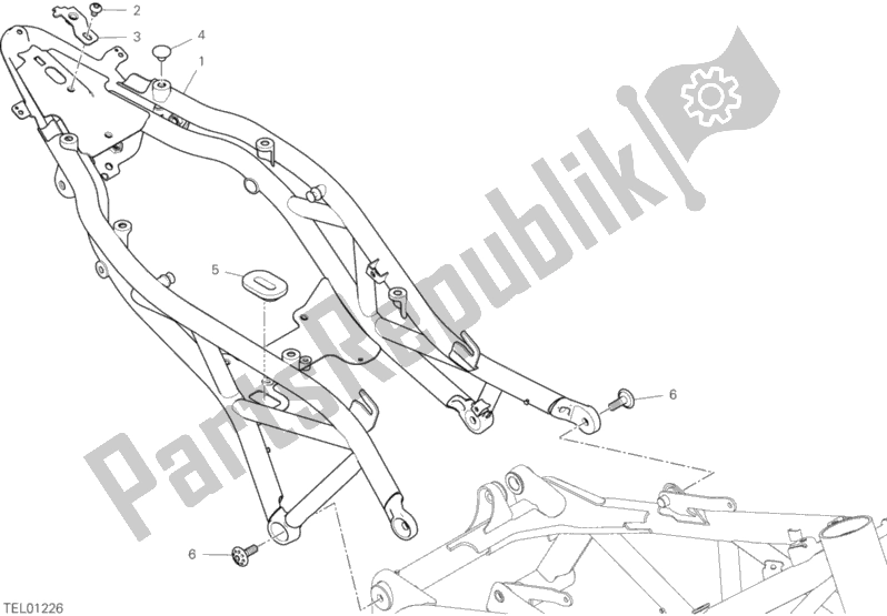 All parts for the Rear Frame Comp. Of the Ducati Hypermotard 950 SP 2019